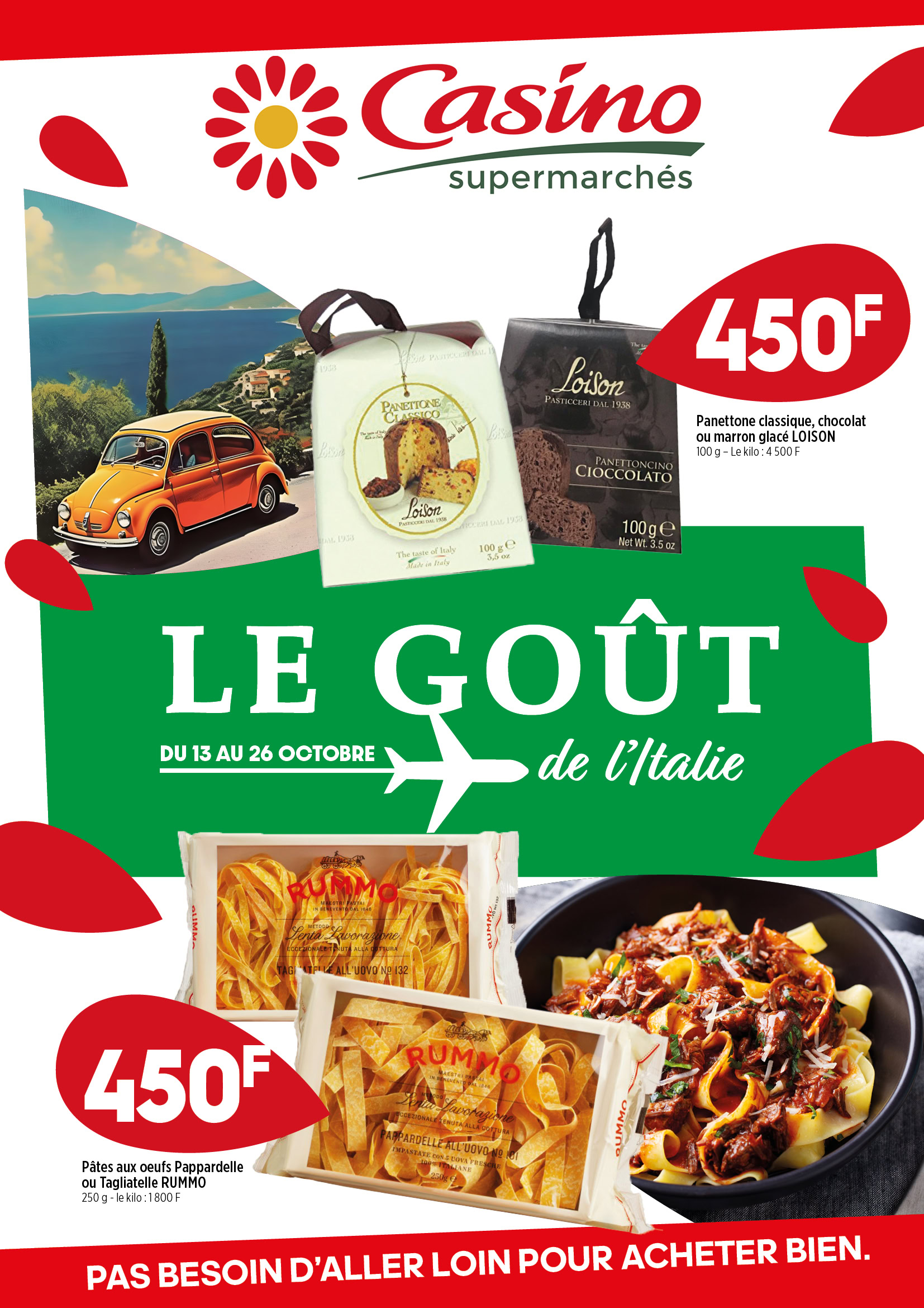 LE GOÛT DE L’ITALIE CHEZ CASINO DU 13 AU 26 OCTOBRE 2025