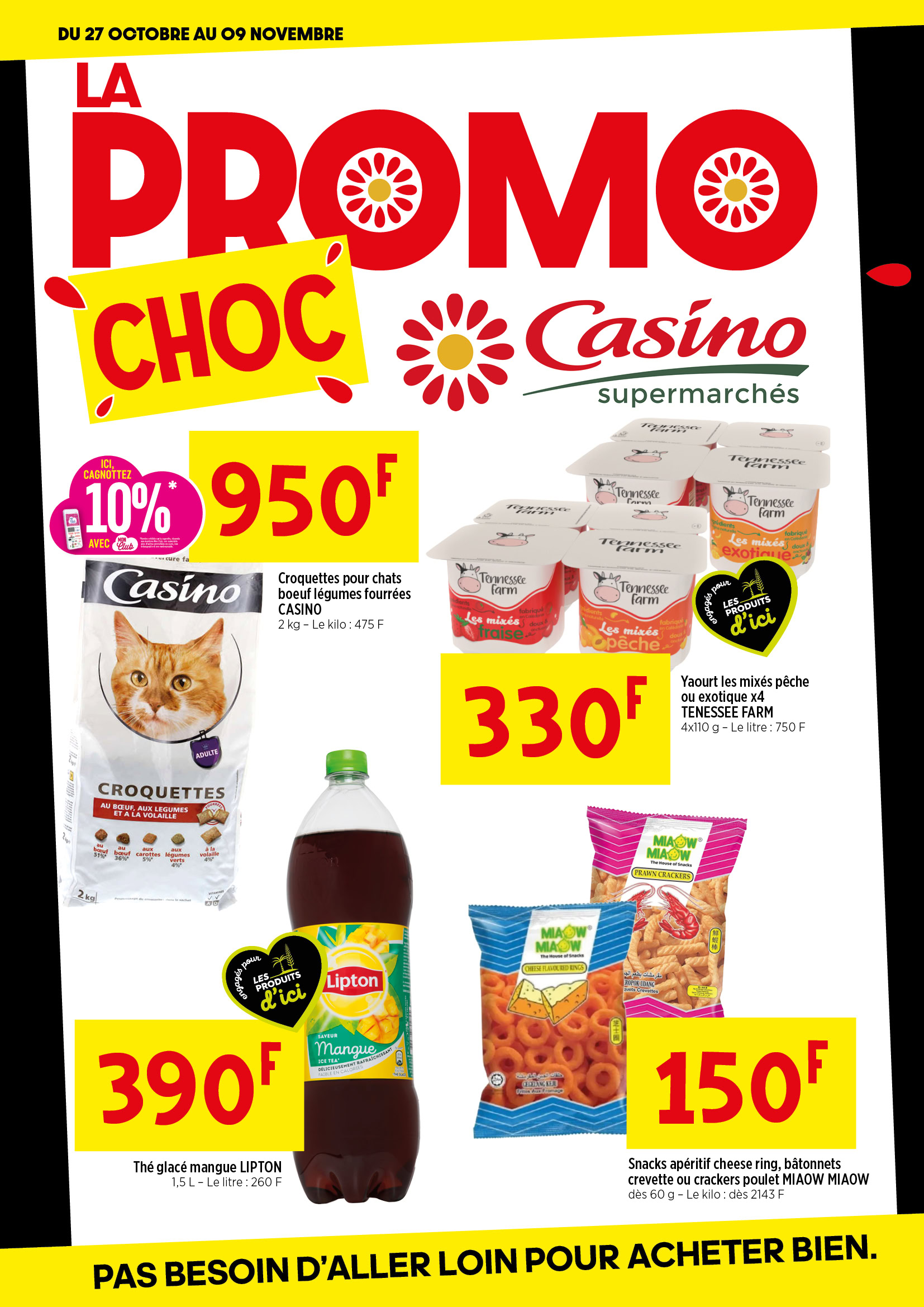 PROMO CHOC CHEZ CASINO DU 27 OCTOBRE AU 09 NOVEMBRE 2025!