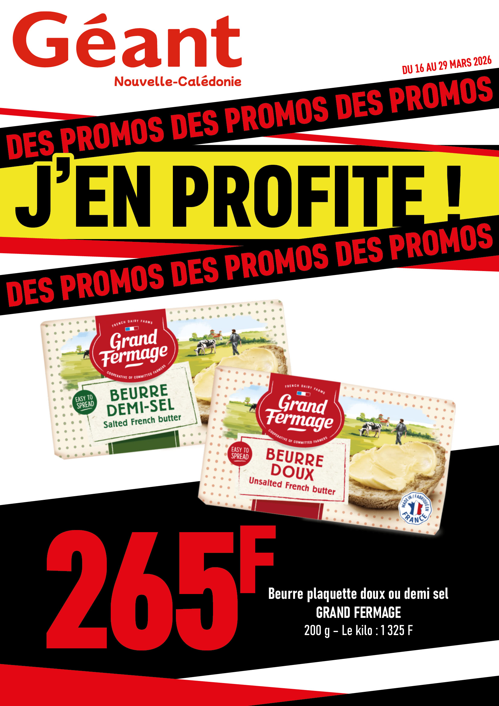 DES PROMOS J&rsquo;EN PROFITE ! CHEZ GEANT DU 16 AU 29 MARS 2026